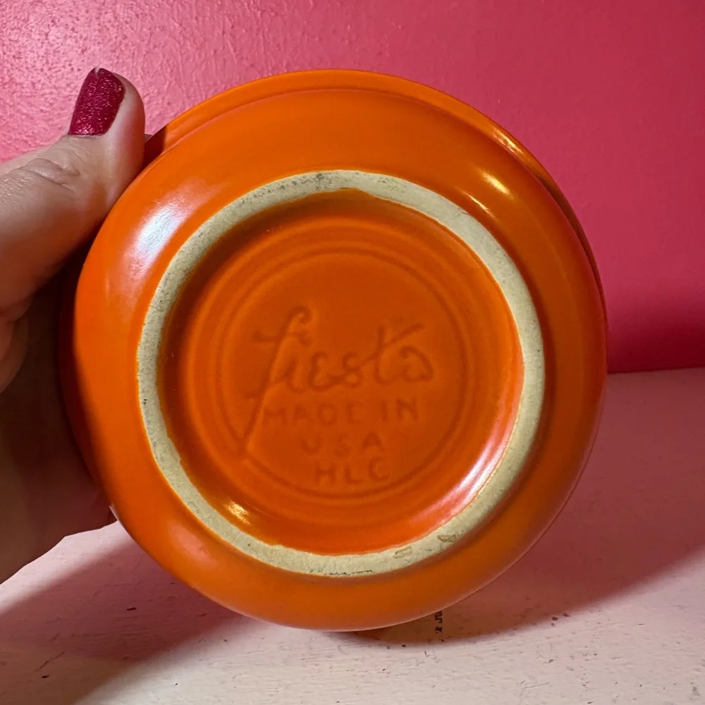 Vintage * EUC Fiesta Atomic Red Small Dessert Fruit Bowl Retro Collectible Dish - Picture 6 of 8